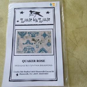 Little By Little Design Company QUAKER ROSE SAMP patrón de punto de cruz contado - Imagen 1 de 3