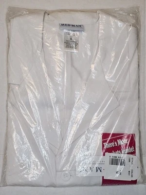 Cherokee Med-Man 31" Long Men's White Consultation Medical Lab Coat-1389 Size M - Image 1 of 4