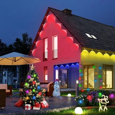15-60M Smart RGB Eave Lights App Remote IP67 Permanent Outdoor LED String Lights - Image 1 of 4