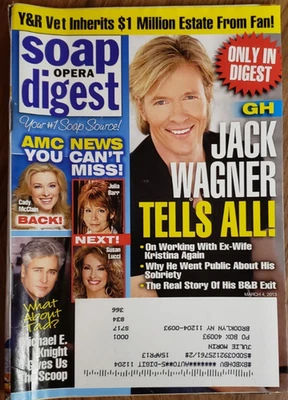 Soap Opera Digest Mar 4, 2013: All Your Favorites: Y&R, GH, DAYS, B&B, DIARIES - Image 1 of 2