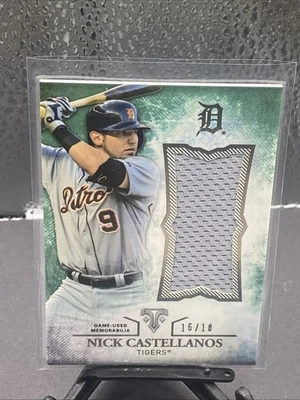 2015 Topps Triple Threads Nick Castellanos Game Used Jersey Emerald #16/18 - Image 1 of 2