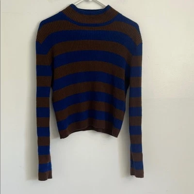 Suéter Clare V x Monoprix Rayas Azul y Marrón Foto 1 de 4