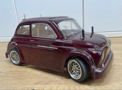 Tamiya M01 Chassis FF Electric RC Car Fiat Abarth Body Vintage AS IS - Image 1 of 4