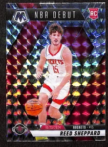 Reed Sheppard 2024-25 Mosaic Prizm NBA Debut (RC) #252 Rockets 🔥 Rookie Card - Picture 1 of 2