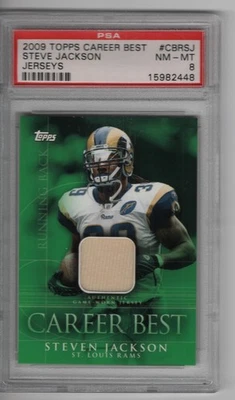 2009 TOPPS CAREER BEST STEVE JACKSON JERESY #CBRSJ  PSA 8 - Image 1 of 2