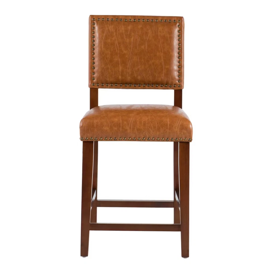 Linon Brook 24 Inch Caramel Counter Stool in Brown