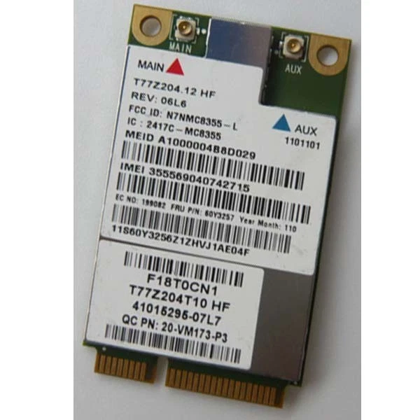 Gobi3000 MC8355 60Y3257 for Lenovo ThinkPad X220T T420Si T520i X230i T430 T530 - Image 1 of 1