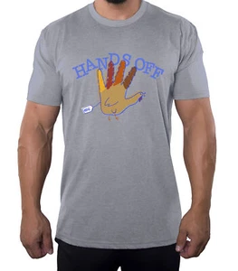 Hands Off Turkey Man's Shirts, Funny Graphic Tees, Thanksgiving Day Gift Shirts - Picture 1 of 7