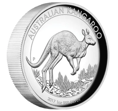 2017 Australian Kangaroo 1 oz Dollar $1 Silver Proof High Relief Coin Australia - Image 1 of 4