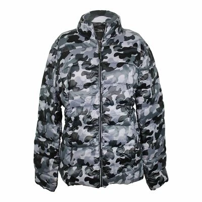 Chaqueta acolchada Aqua Packable talla L en gris camuflaje nueva con etiquetas $88 incluye bolsa Foto 1 de 4