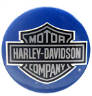 HARLEY DAVIDSON MOTOR COMPANY logo bleu plus grand bouton épinglé 1,5 pouces MOTO yy