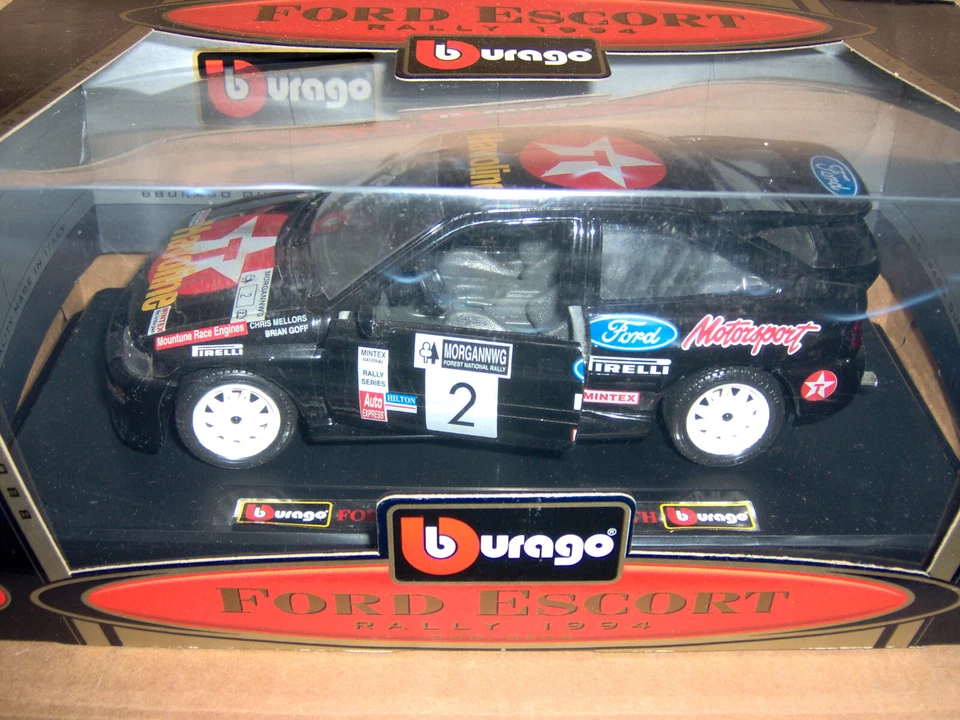 Ford Escort RS Cosworth Rally Black 1994 Bburago 1:24 - Immagine 1 di 1