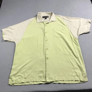Nat Nast Shirt Mens XL Green Loop Bowling Soprano Camp Silk Vintage Luxury - Picture 1 of 9