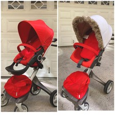 stokke stroller red