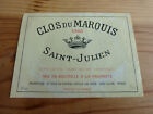 étiquette vin chateau Clos du Marquis 1986 Las cases saint Julien grand cru