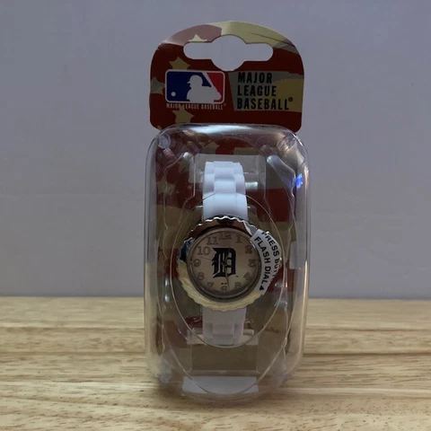 DETROIT TIGERS Game Time Officially Licensed MLB "Flash White" Men's Watch Cover
