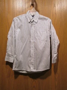 Papo d' Anjo Boy's White & Blue Button-Down Dress Shirt Size 4Y - Picture 1 of 9