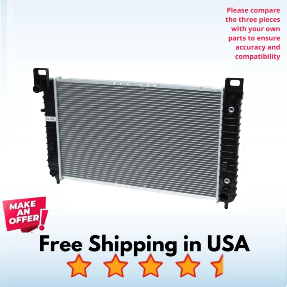 Radiator A/C Fit Chevrolet Silverado 1500 1999-2004, GMC Sierra 1500 1999-2004 - Imagem 1 de 1