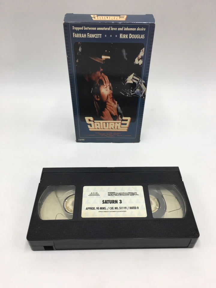 Saturn 3 VHS Cassette Tape (Avid 1992) Farrah Fawcett Kirk Douglas Harvey Keitel - Image 1 of 4