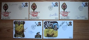 1982 THE MARY ROSE TRUST SIGNED COVERS. VARIOUS. FIRST DAY COVERS AS LISTING - Picture 1 of 11