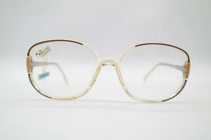 Vintage Stepper SI 54 Transparent Gold Mehrfarbig Oval Brille Brillengestell NOS - Picture 1 of 6