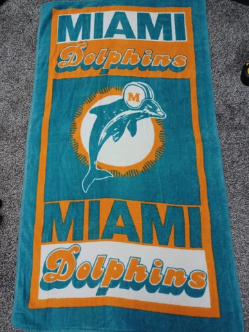 Vintage Retro NFL Logo Miami Dolphin 53” x 30” Towel - Clifford Textile Inc Cover