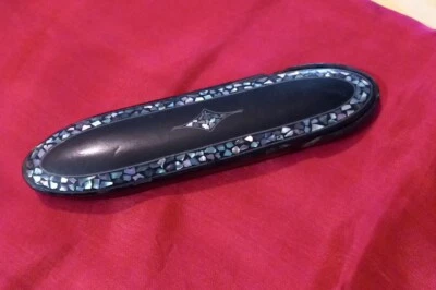 Lunettes Et Leur étui  Carton Bouillit Nacré Ancien État D'usage  - Photo 1/4