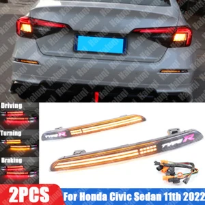For Honda Civic Sedan 2022 LED Rear Fog Light Tail Bumper Signal Brake Light Set - Picture 1 of 7