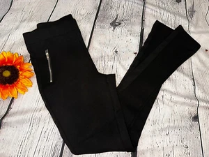 Forever 21 Women’s Black Thick Mesh & Zipper Accent Leggings Size XS NWOT - Picture 1 of 10