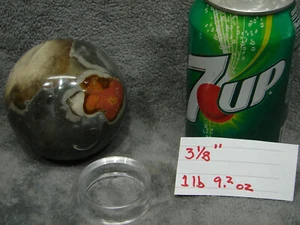 3&1/8" PolyChrome Jasper 1lb 9.2 oz Sphere Madagascar Healing Reiki Stone Ball   - Picture 1 of 10