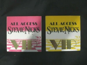 Stevie Nicks backstage passes 2 '89 Tour AUTHENTIC squares VIP in GOLD letters! - Picture 1 of 1