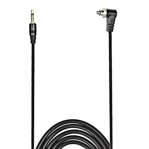 16 FT/5 Meter 3.5 mm to Male Flash PC Sync Cable with Screw Lock Nikon Canon - Picture 1 of 3