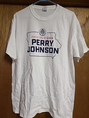 Camiseta grande Perry Johnson 2024 candidato presidencial Iowa Foto 1 de 4