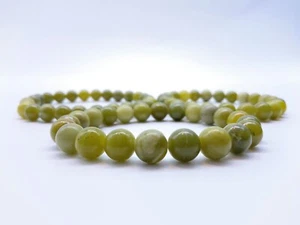 NATURAL PERIDOT STRONG stretch cord Yoga jewelry healing bracelet 8mm gemstones - Picture 1 of 7