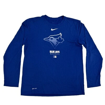 Camisa Toronto Blue Jays Para Hombres L Azul Nike Dri-Fit Manga Larga MLB Béisbol Foto 1 de 4