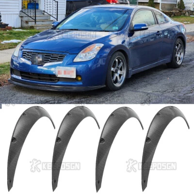 Arcos de rueda de carrocería extra anchos para guardabarros de fibra de carbono de 4,5" para Nissan Altima Foto 1 de 4