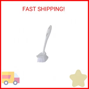 Quickie Dish Brush, Long Handle, White, Dish Scrub Brush for Cleaning, Pots/Pans - Picture 1 of 2