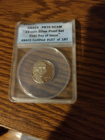 2011-S PR70 DCAM  " SILVER  PROOF " Jefferson Nickle Cover