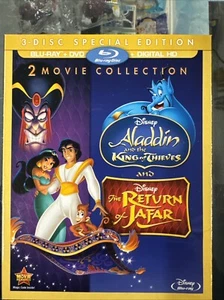Aladdin: King of Thieves / Return of Jafar (Blu-ray/DVD+Digital) NEW w/slipcover - Foto 1 di 3