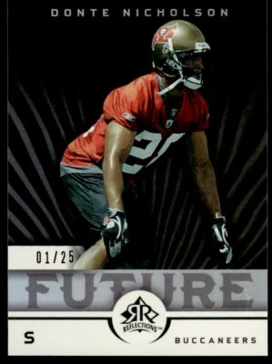 2005 Upper Deck Reflections Black Donte Nicholson RC 01/25 Buccaneers #256 - Image 1 of 2