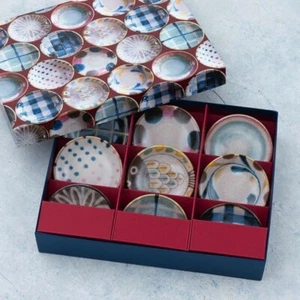 Hecho en Japón Juego de Platos Pequeños 9 Piezas Pincel Color Porcelana Cerámica Para Regalo - Imagen 1 de 8
