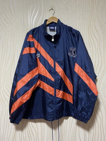 EVERTON 90s FOOTBALL SOCCER WINDBREAKER TRAINING TRACK TOP JACKET UMBRO sz XL Cover