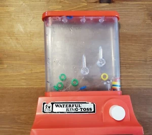 Vintage Red Tomy Waterful Ring Toss Water Game - Needs Top Plug - Picture 1 of 9