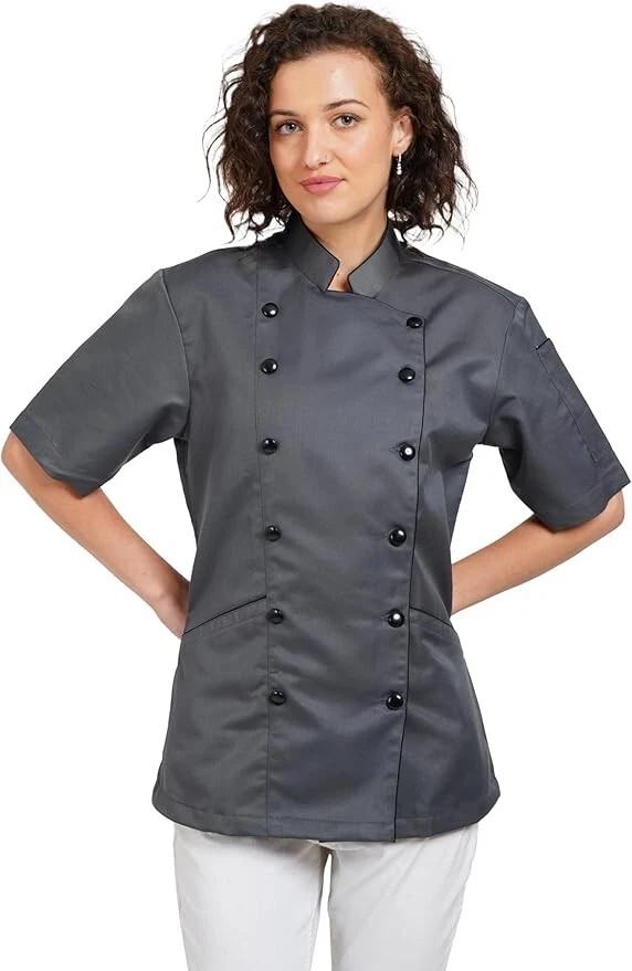 Professional Light Weight Short Sleeve Women's Chef Coat, - Image 1 of 1