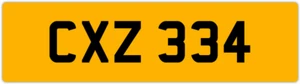 CXZ 334 C 3x3 DATELESS PRIVATE NUMBER PLATE CAM COL CHRIS CHAS CHARLIE CAL CON - Picture 1 of 1
