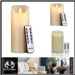 Batteriebetriebene LED-Kerze | 10-Tasten-Fernbedienung | Elfenbeinweiß - Bild 1 von 7