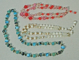 Three (3) Mid-Century Costume Jewelry Necklaces - Picture 1 of 10