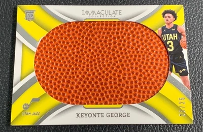 2023-24 Panini Immaculate Keyonte George RC Rookie Jumbo Basketballs Patch /25 - Image 1 of 2