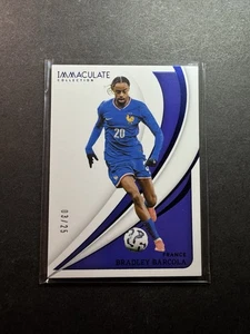 2024-25 Panini Immaculate Collection /25 Bradley Barcola #75 Sapphire France - Picture 1 of 2