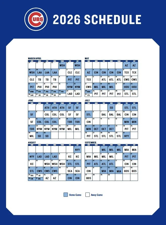 2026 Major League Baseball Teams Schedule Magnets 5" X 3.5"(Choose From List) - Image 1 of 1